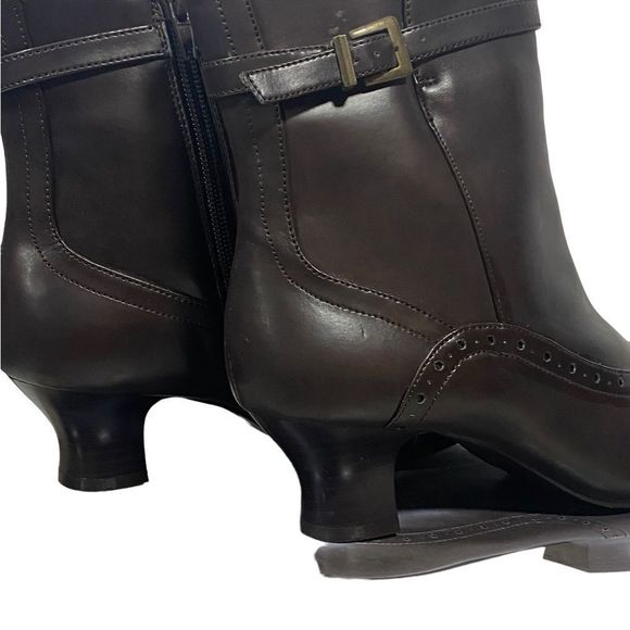 NWT Brown Steampunk Victorian Costume German Ankle Booties Size 7.5 EUR 38 - Picture 7 of 13